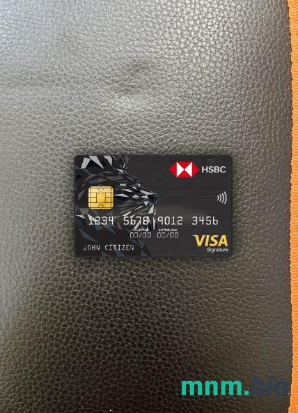Israel HSBC bank visa signature card wygląd fotograficzny skan PSD + zdjęcie